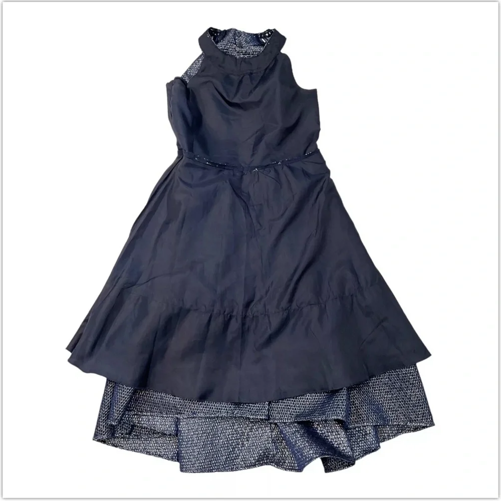 Rare Editions Big Girls Plus Embellished-Neck Jacquard Dress Size 8/10
